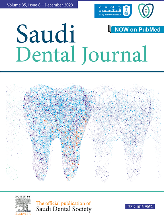 Go to journal home page - The Saudi Dental Journal